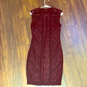 VENUS Lace Dress With Purple Underlay Size S